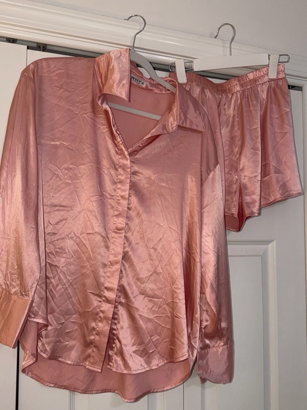 Satin Nice Set in Blush Pink